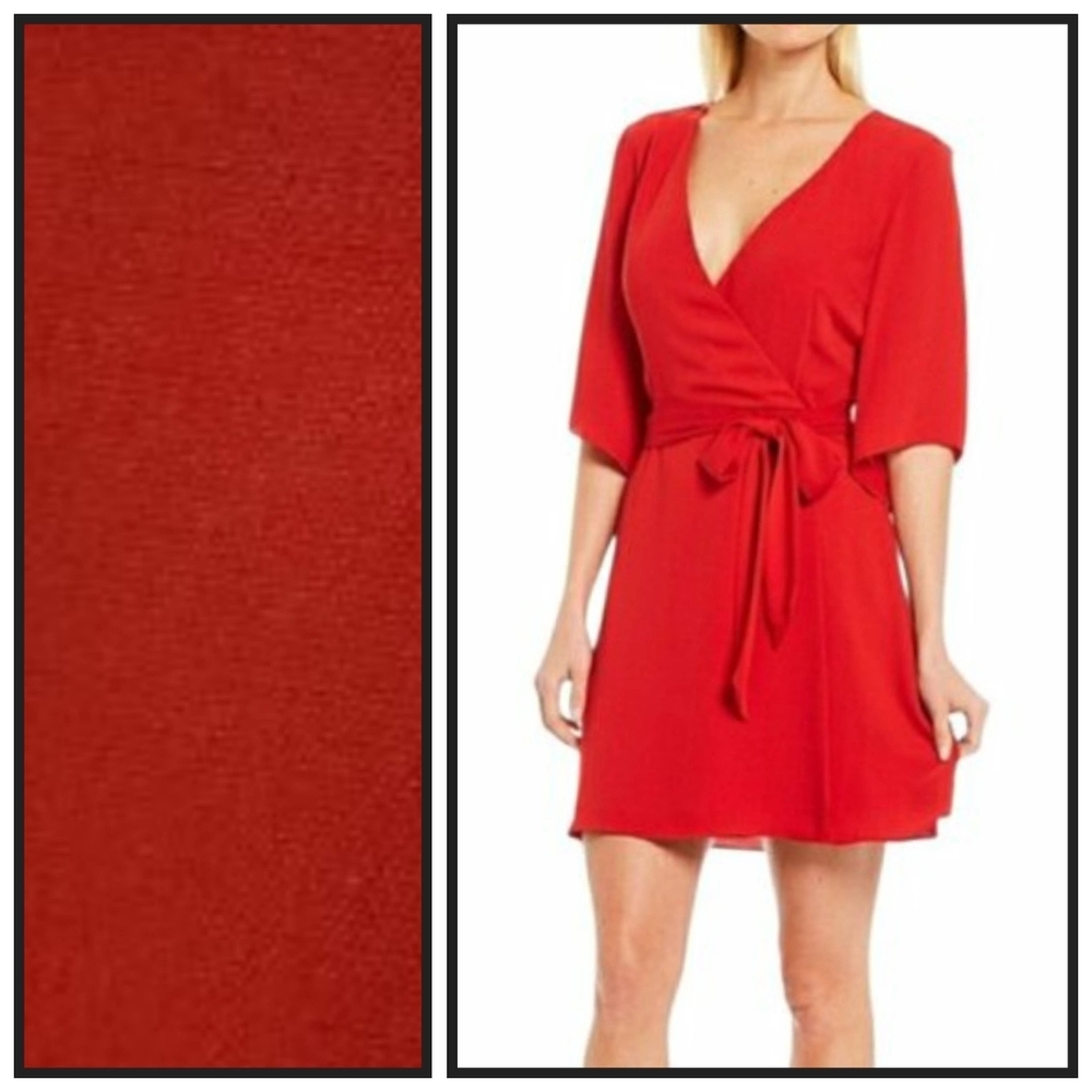 Women’s Gianni Bini Red V-Neck Wrap Dress Size 12